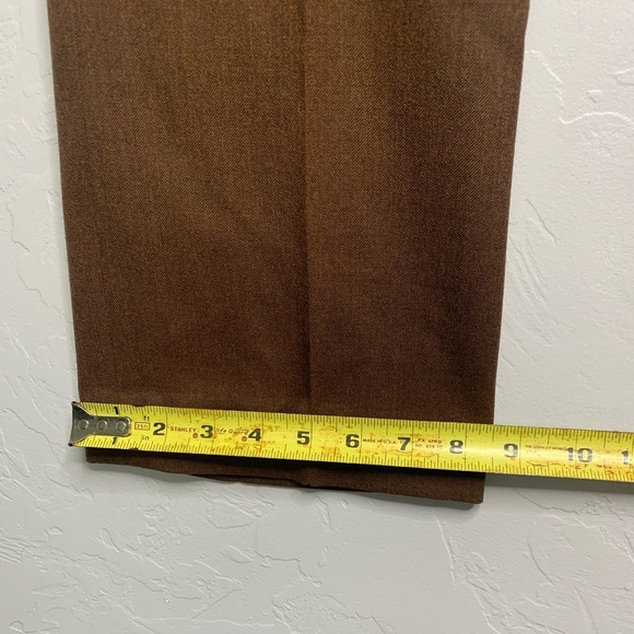 Eccoci Dark Brown Wool Straight Leg Work Pants Size 8 - Picture 14 of 14